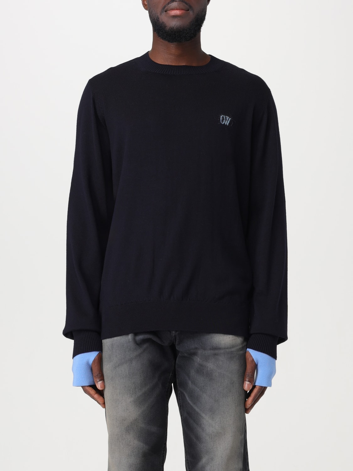 OFF-WHITE PULLOVER: Sweatshirt herren Off-white, Braun - Img 1