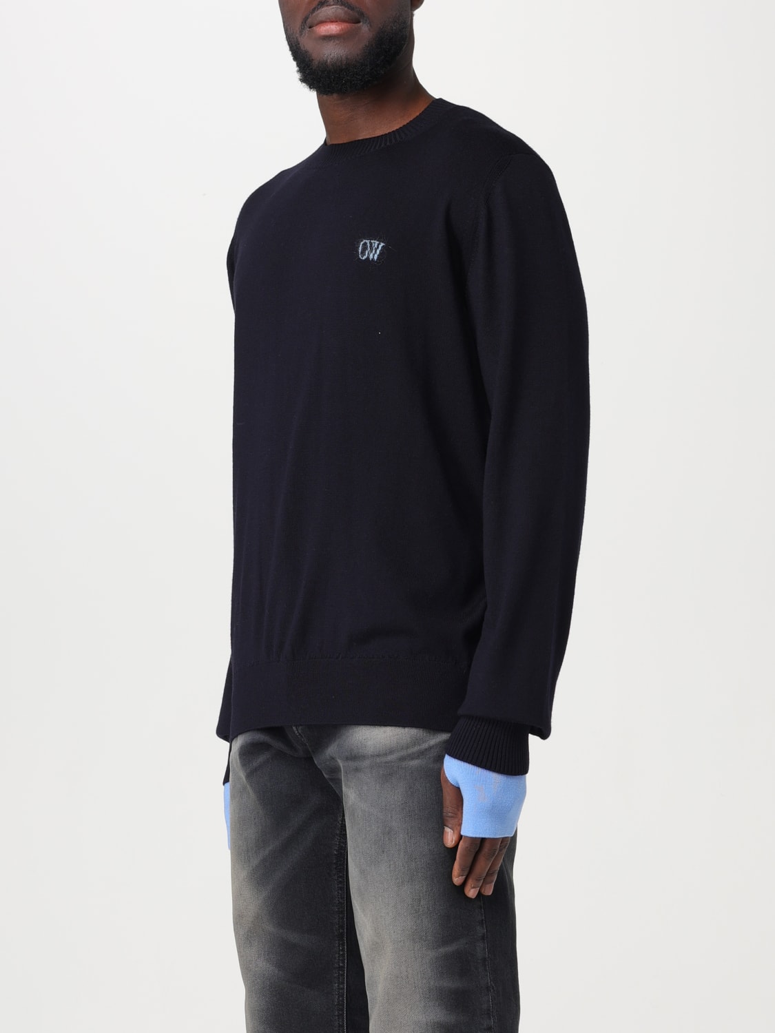 OFF-WHITE PULLOVER: Sweatshirt herren Off-white, Braun - Img 4