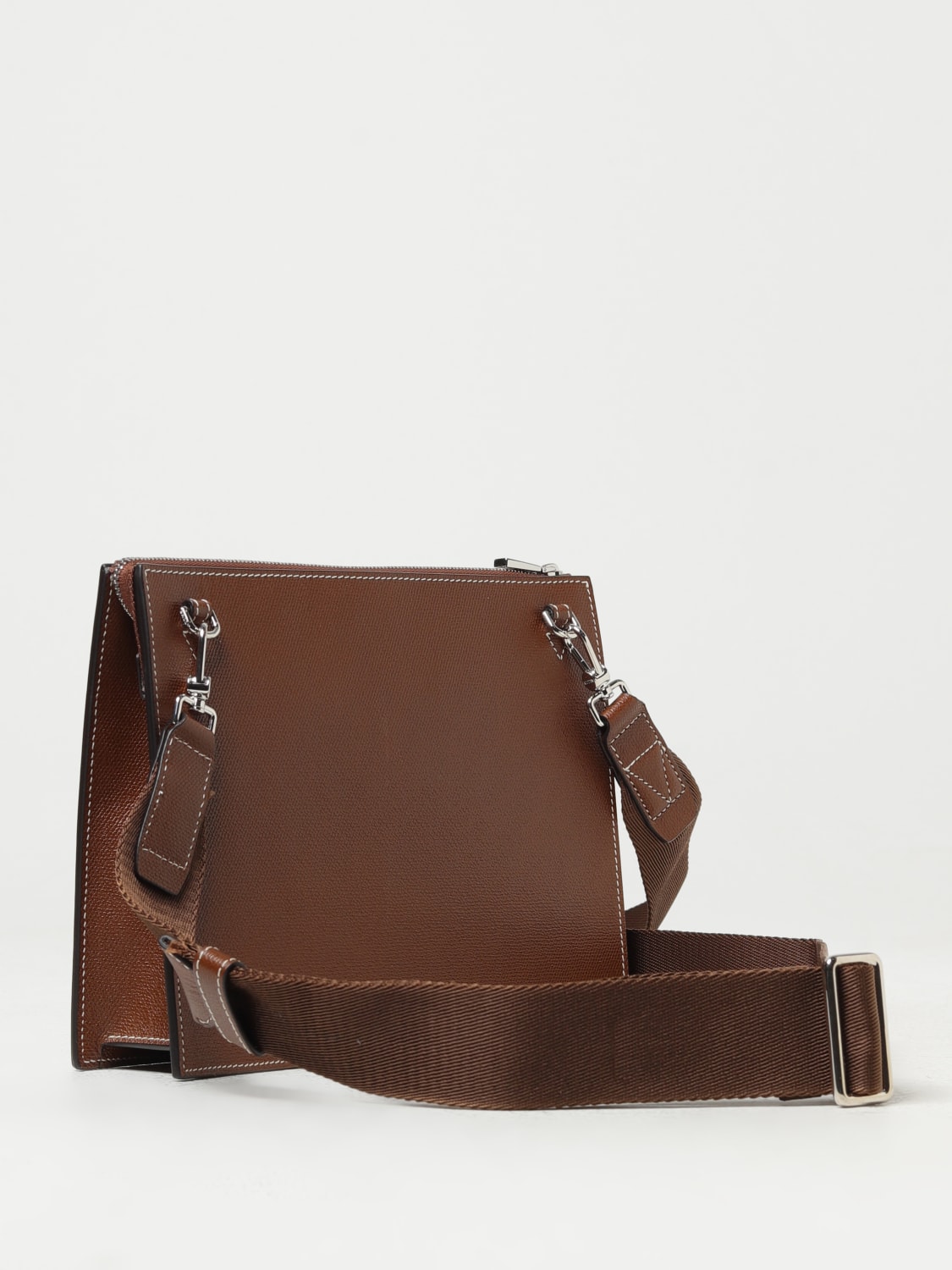 BALLY: bag in grained leather - Leather | Bally shoulder bag