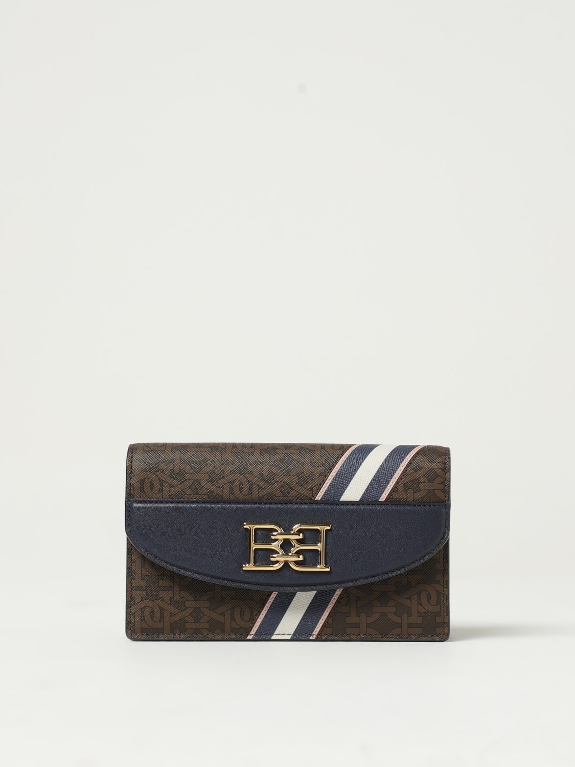 Giglio Borsa wallet Beylor Bally in pelle e cotone spalmato con monogram all over