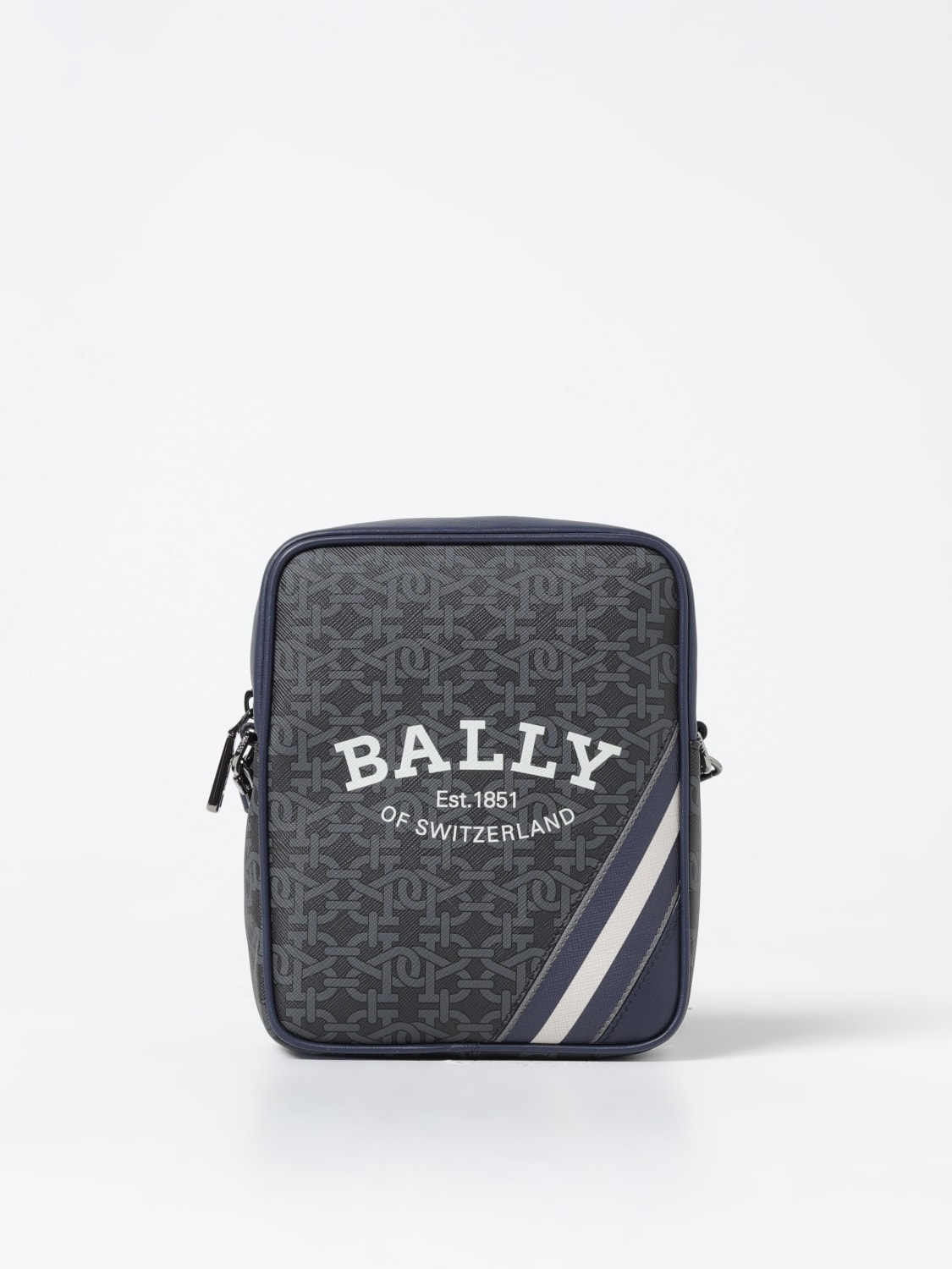 Giglio Borsa Bhenn Bally in pelle saffiano con monogram all over