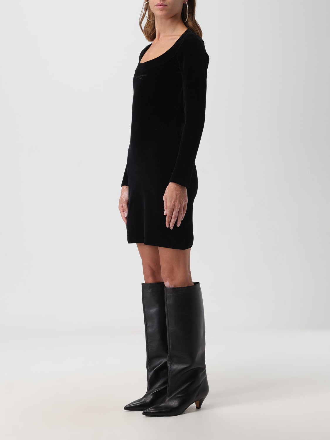 ALEXANDER WANG DRESS: Alexander Wang dress in cotton, Black - Img 4