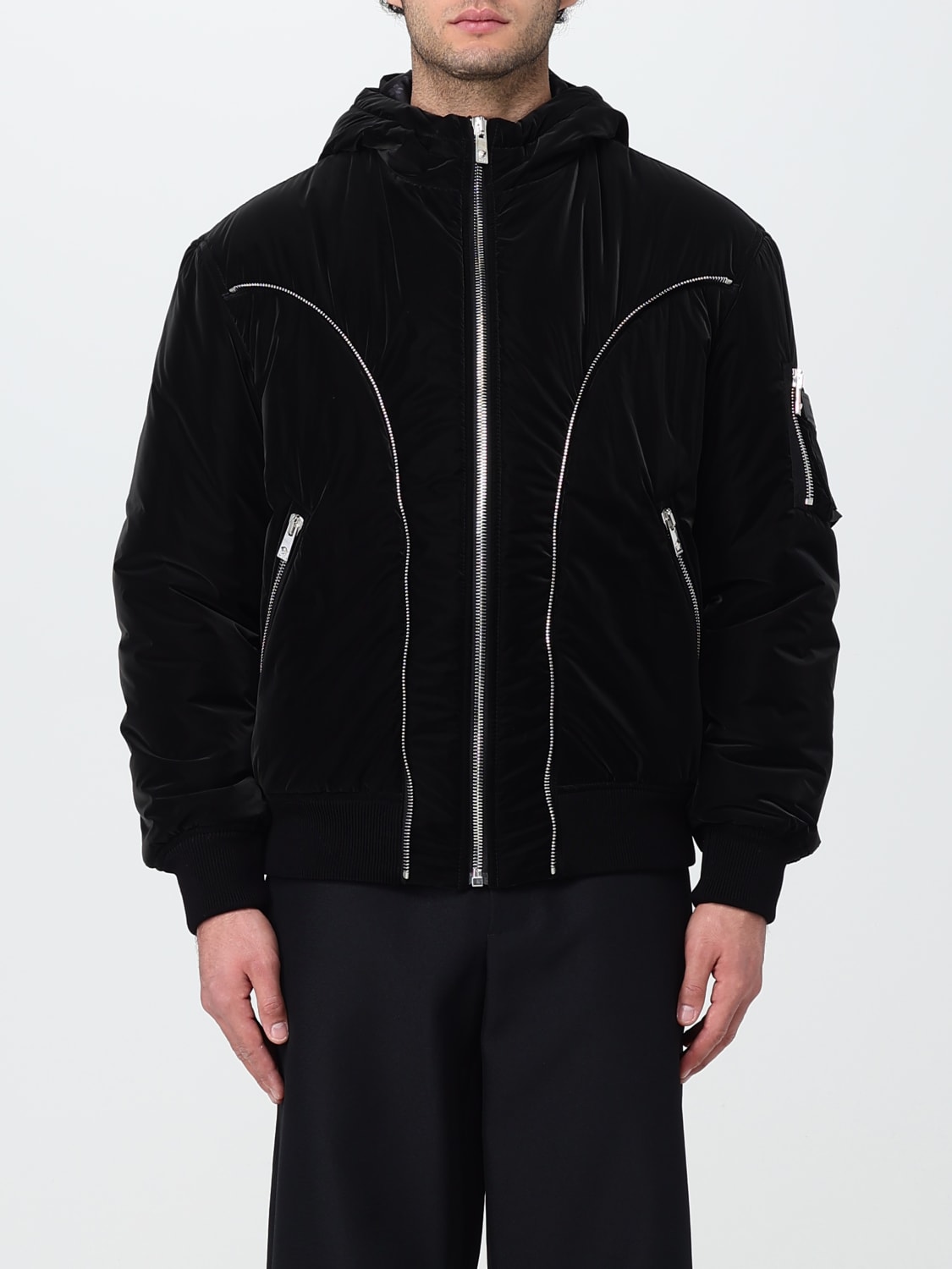 Versace Outlet Manteau homme Noir Veste Versace 10121601A08898 en ligne sur GIGLIO.COM