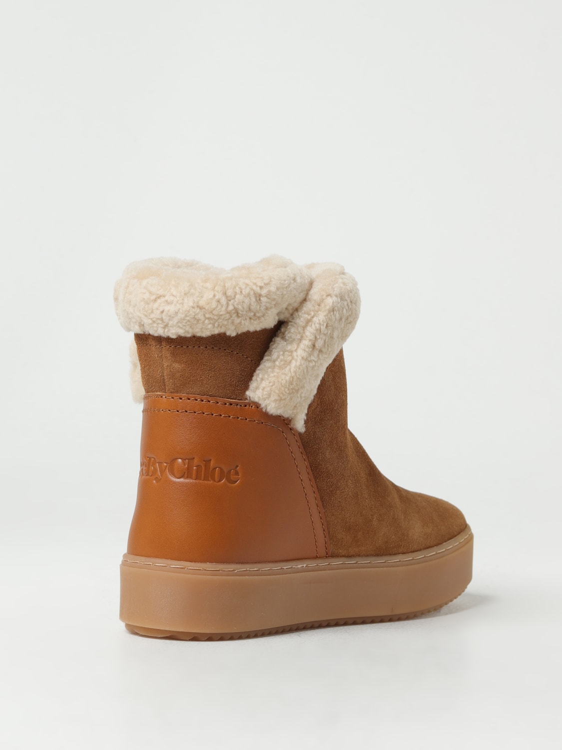 SEE BY CHLOÉ フラットショートブーツ: フラットショートブーツ レディース See by ChloÉ, ナチュラル - Img 3