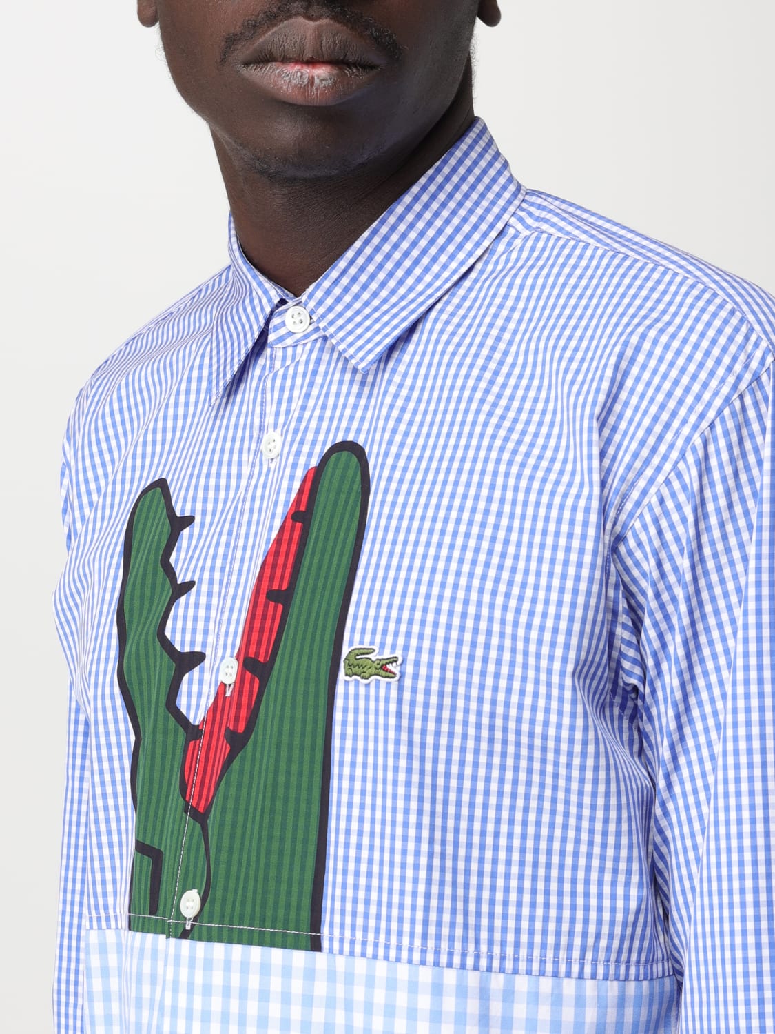 COMME DES GARCONS SHIRT X LACOSTE SHIRT: Shirt men Comme Des Garcons, Grey - Img 4