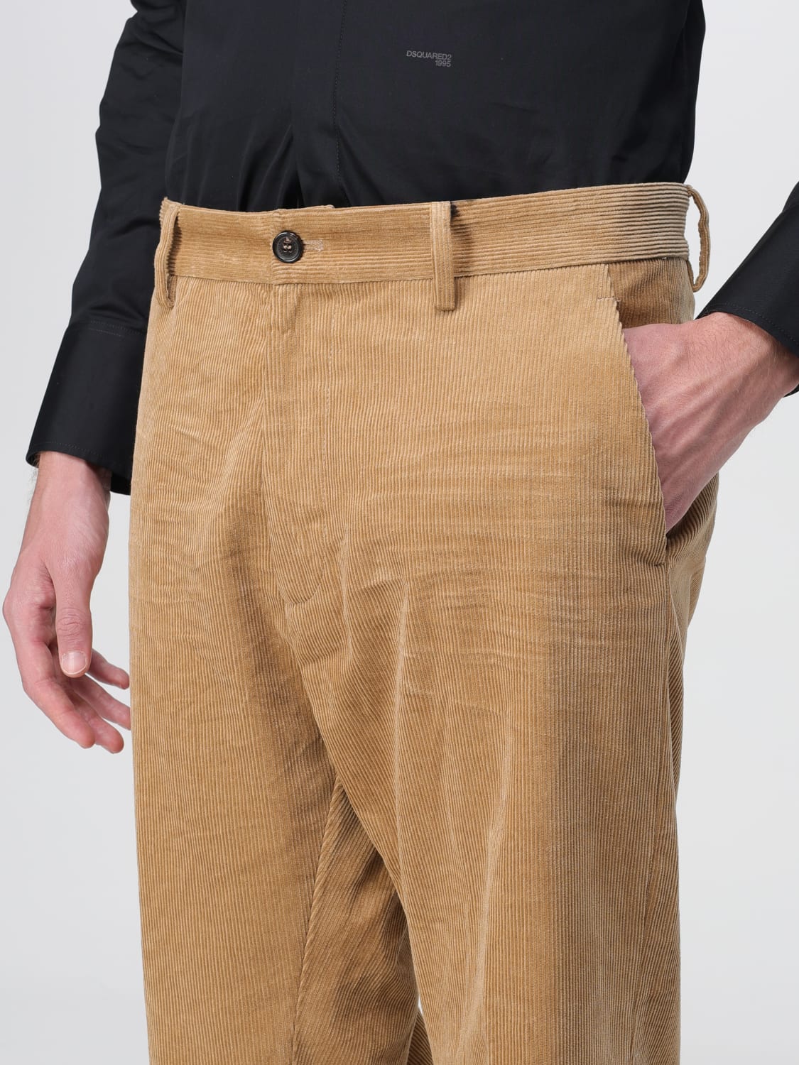 DSQUARED2 PANTALONE: Pantalone Dsquared2 in cotone, Beige - Img 4