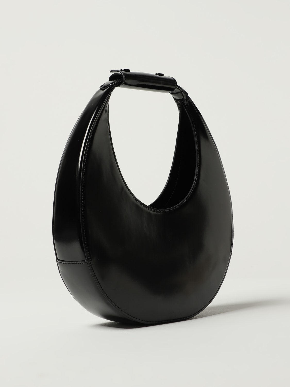 STAUD BORSA A SPALLA: Borsa Moon Staud in pelle, Nero - Img 2
