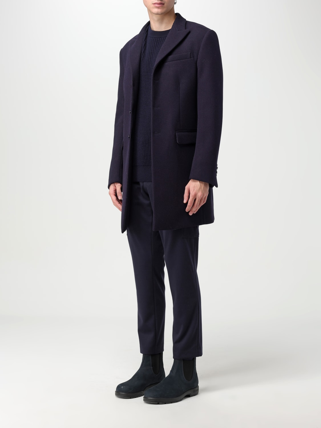 DANIELE ALESSANDRINI COAT: Coat men Daniele Alessandrini, Blue - Img 3