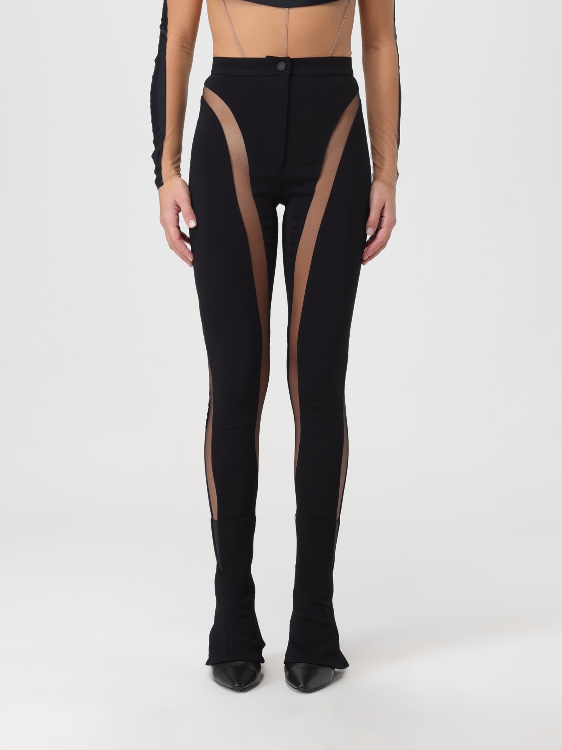 パンツ MUGLER Women Straight Pants 23W1PA0404470B1919 Black MUGLER: Pants woman - Black | Mugler pants 23W1PA0404470