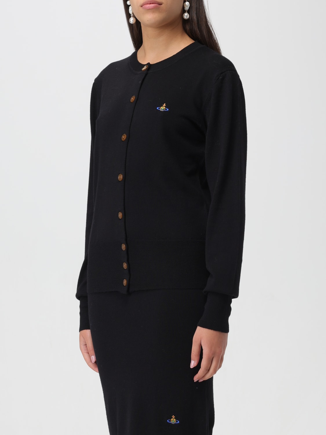 VIVIENNE WESTWOOD CARDIGAN: Cardigan Vivienne Westwood in lana, Argento - Img 4