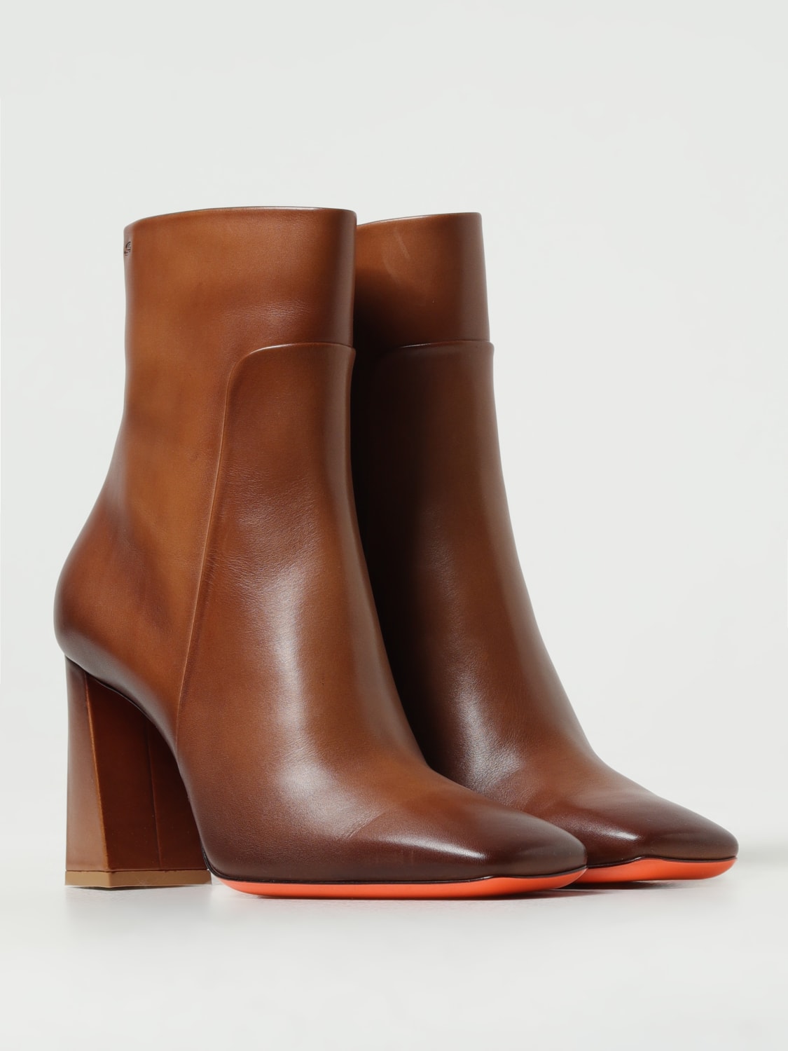 SANTONI FLAT ANKLE BOOTS: Shoes woman Santoni, Biscuit - Img 2