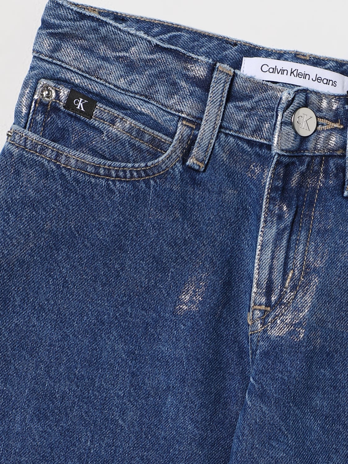 CALVIN KLEIN ДЖИНСЫ: Джинсы Детское Calvin Klein, Серо-Бежевый - Img 3