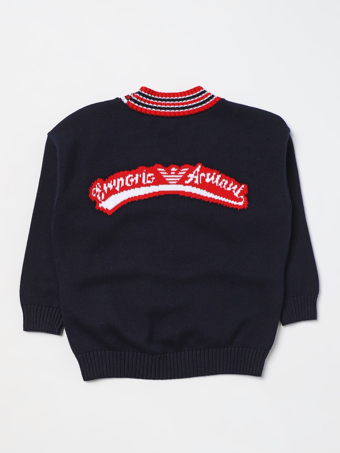 EMPORIO ARMANI SWEATER: Sweater kids Emporio Armani, Blue - Img 2