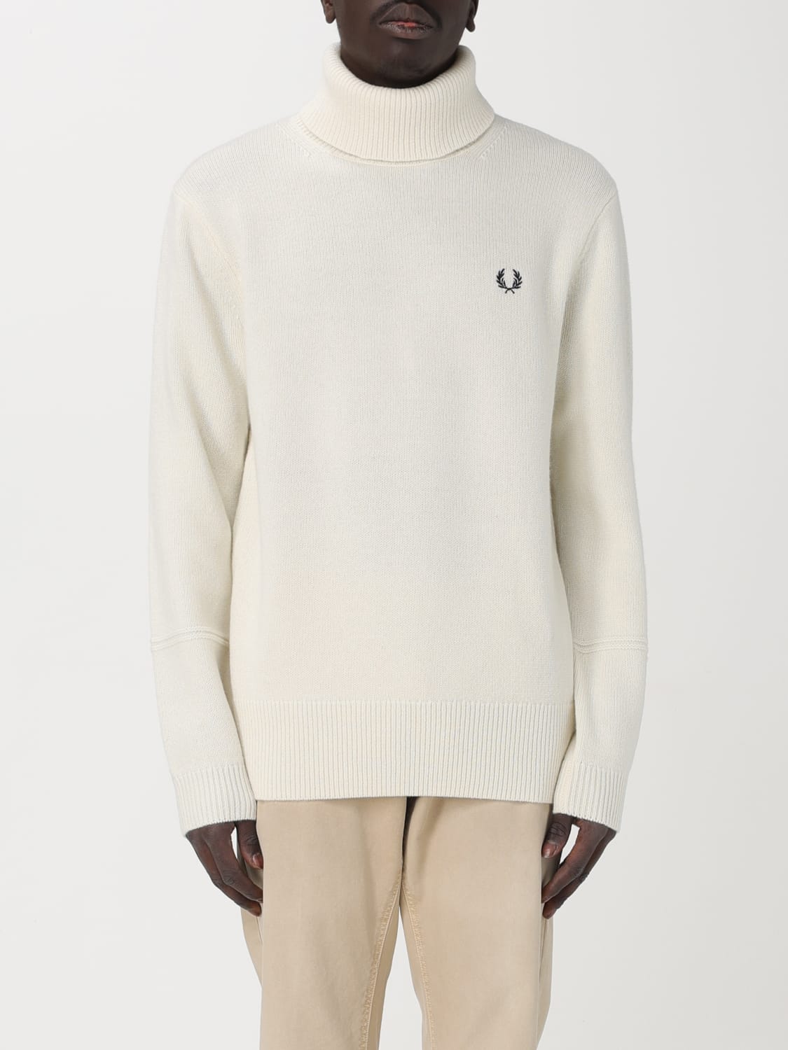 FRED PERRY セーター: セーター メンズ Fred Perry, ベージュ - Img 1