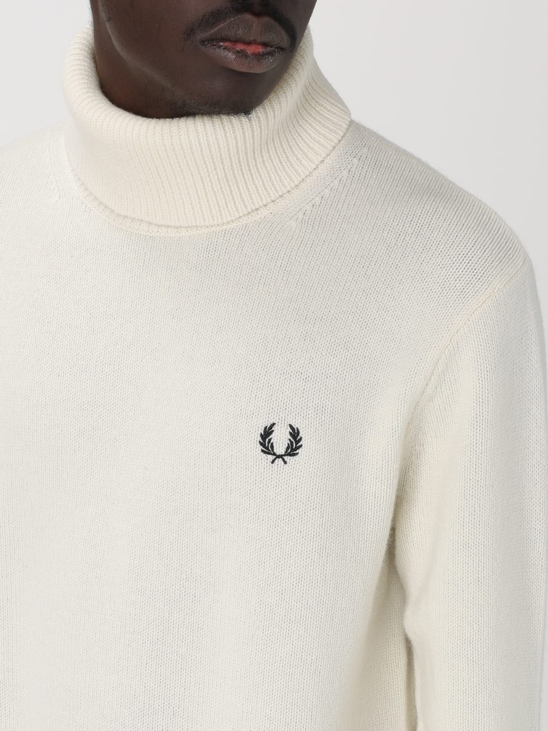 FRED PERRY セーター: セーター メンズ Fred Perry, ベージュ - Img 3