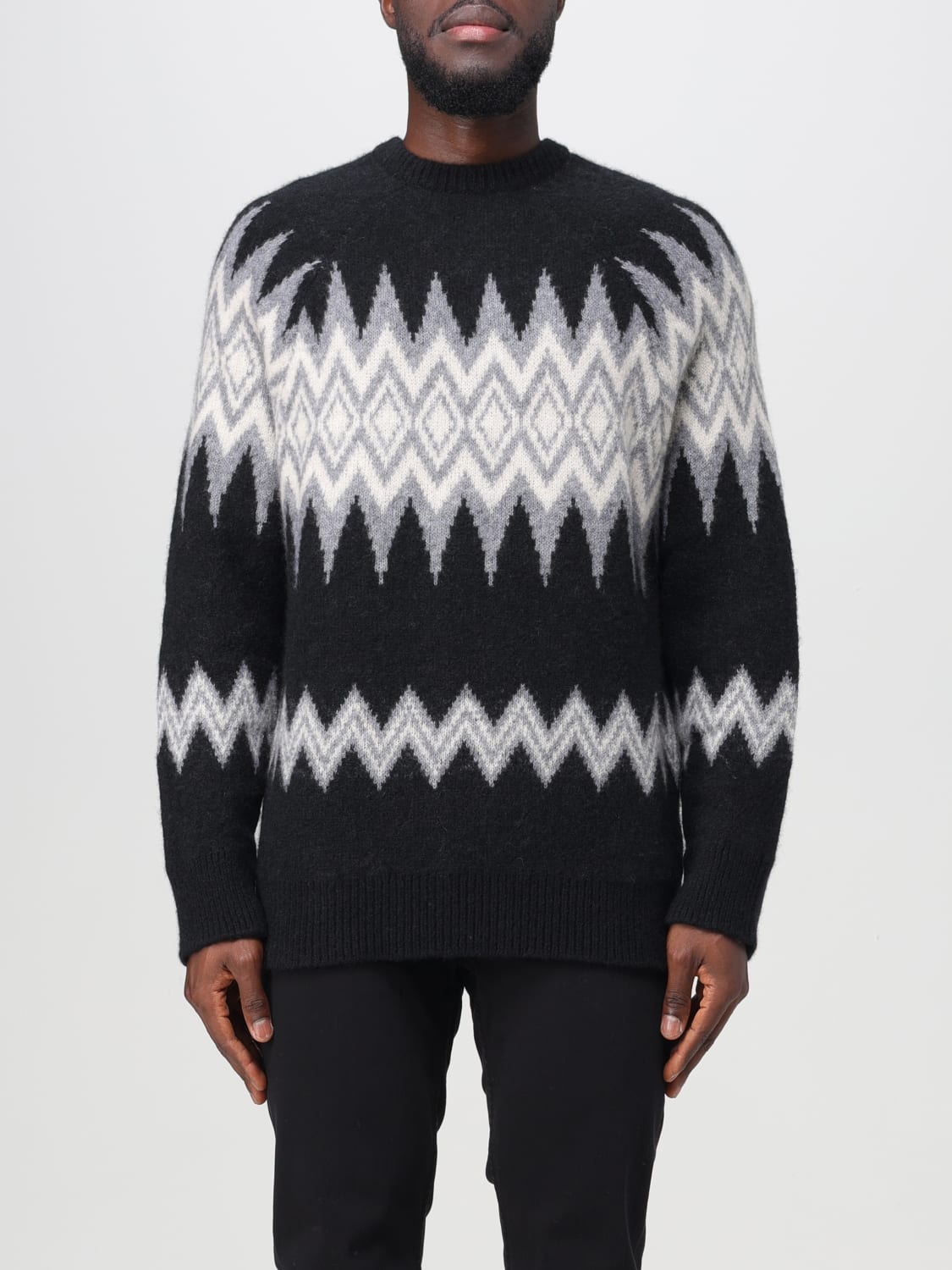 Giglio Pullover Laneus in misto cashmere jacquard