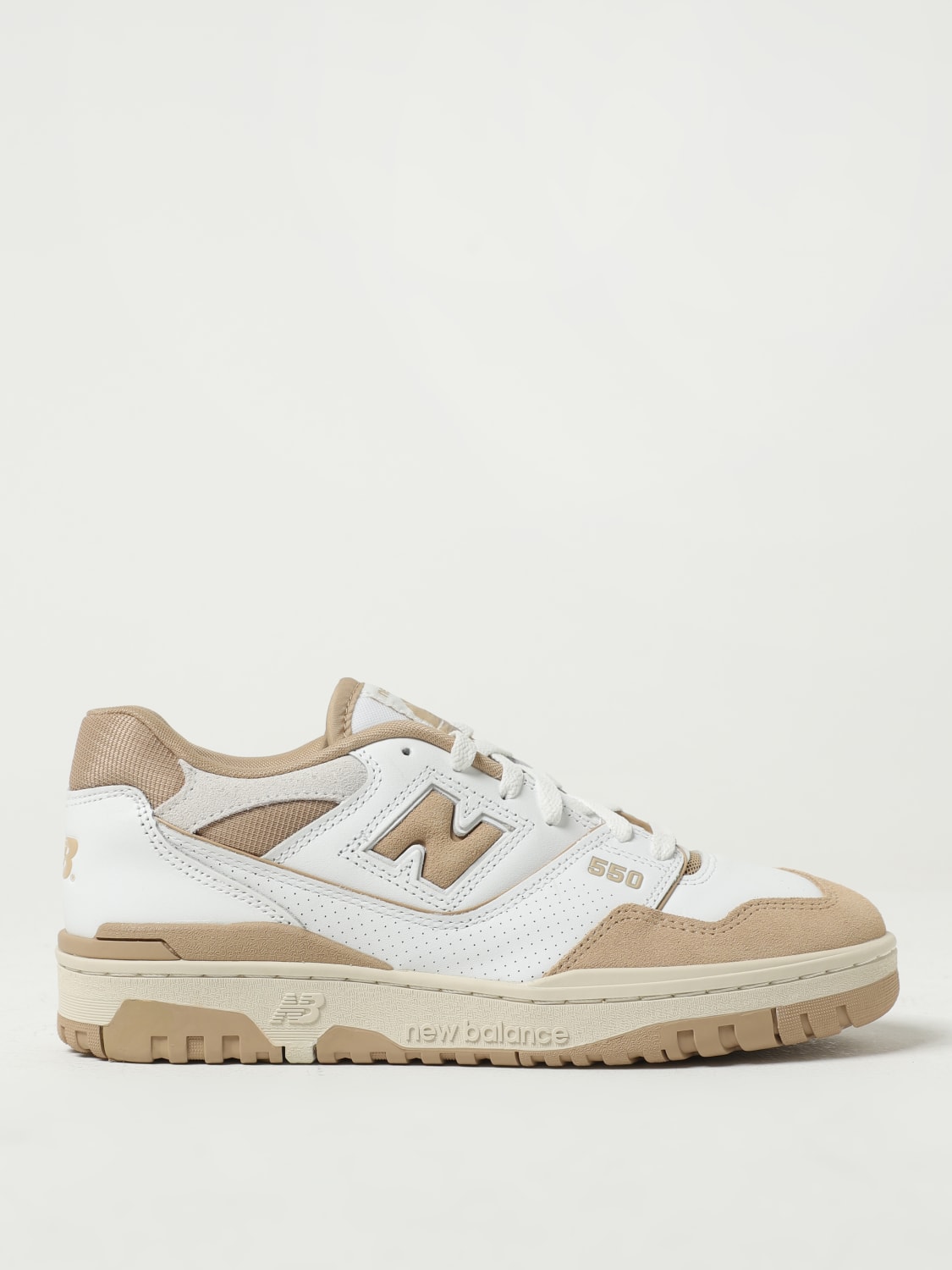NEW BALANCE SNEAKERS: Sneakers 550 New Balance in pelle e mesh , Bianco - Img 1