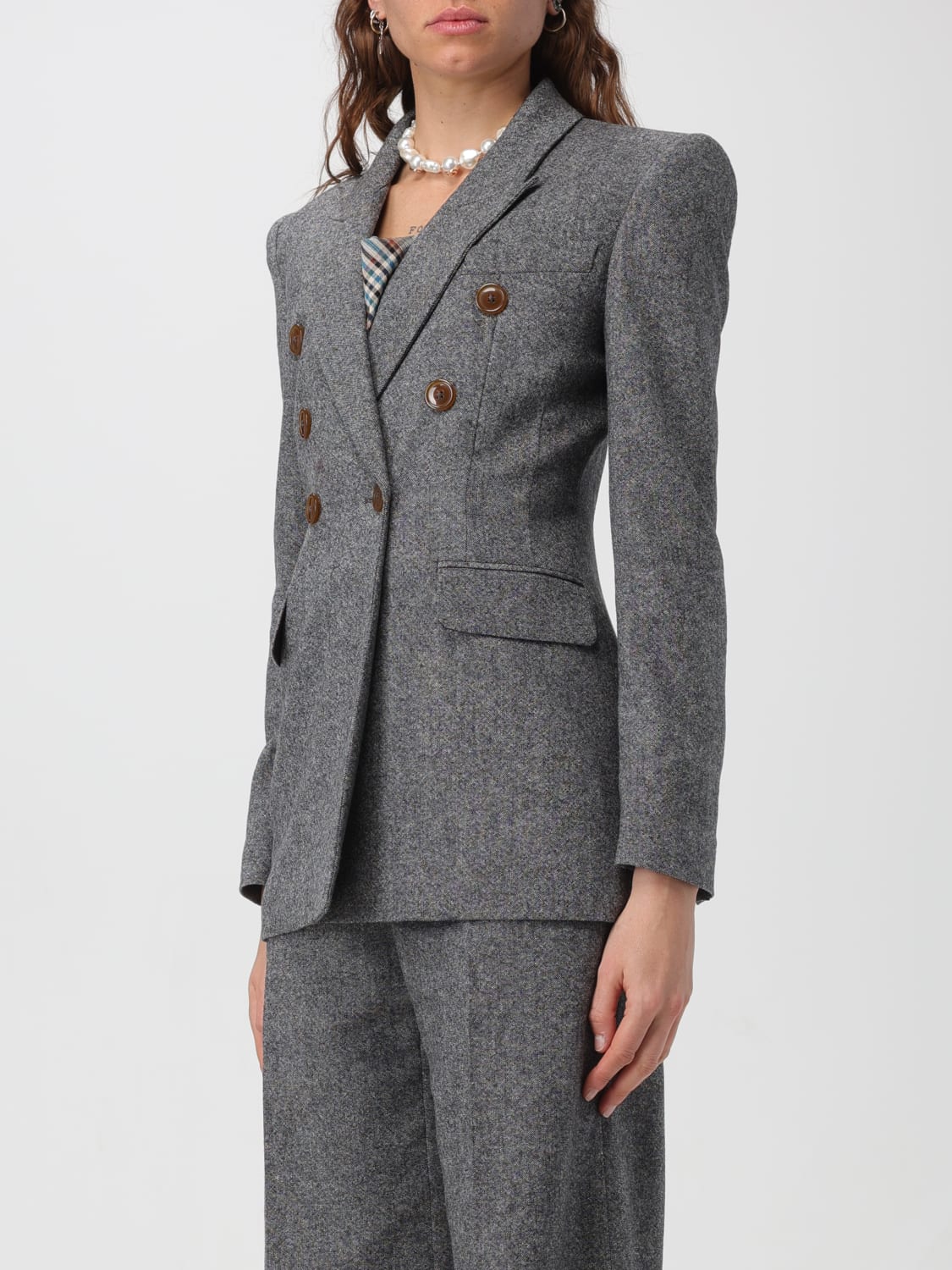 VIVIENNE WESTWOOD BLAZER: Blazer woman Vivienne Westwood, Grey - Img 4