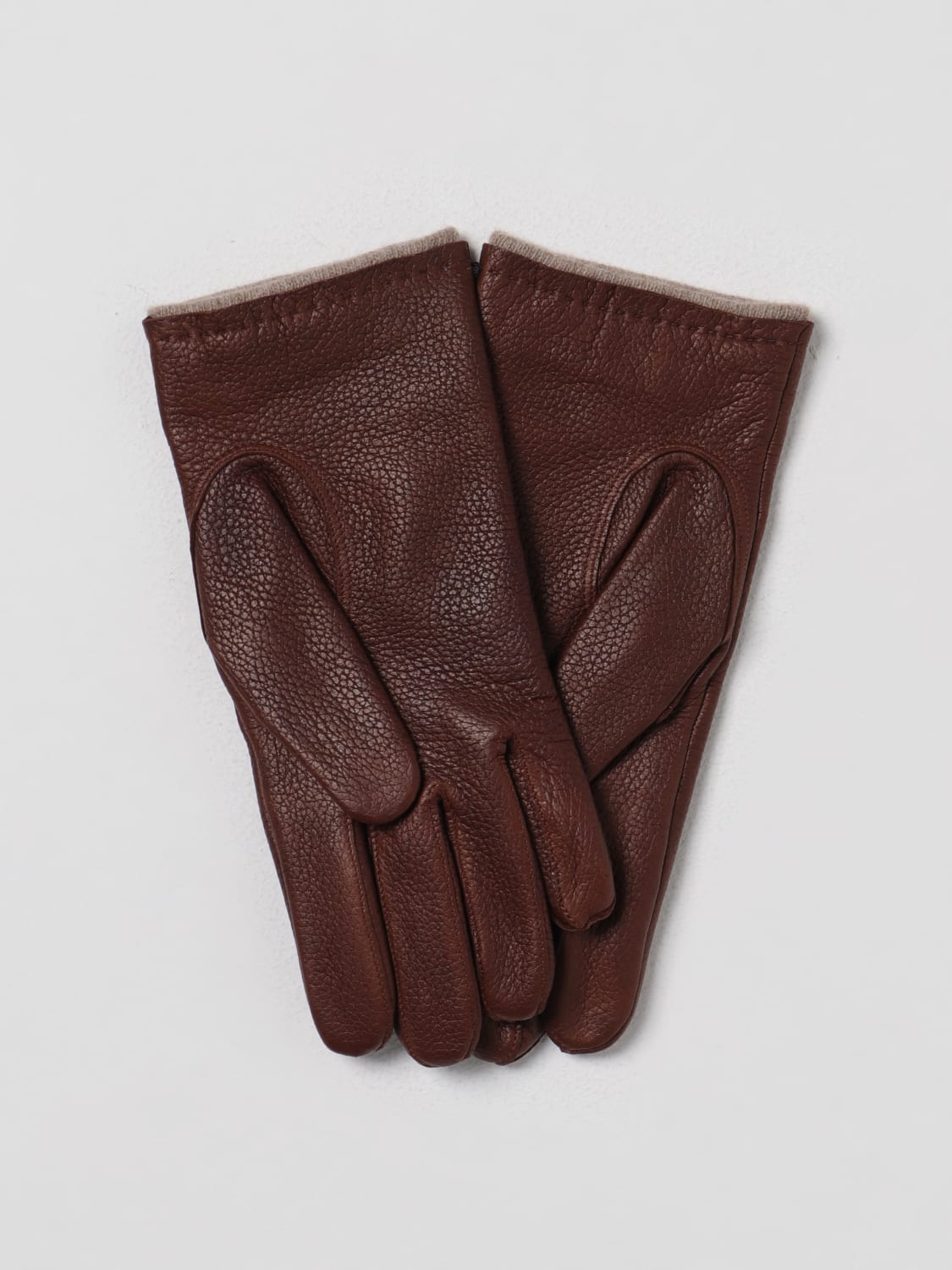 ORCIANI GLOVES: Orciani leather gloves, Tobacco - Img 2