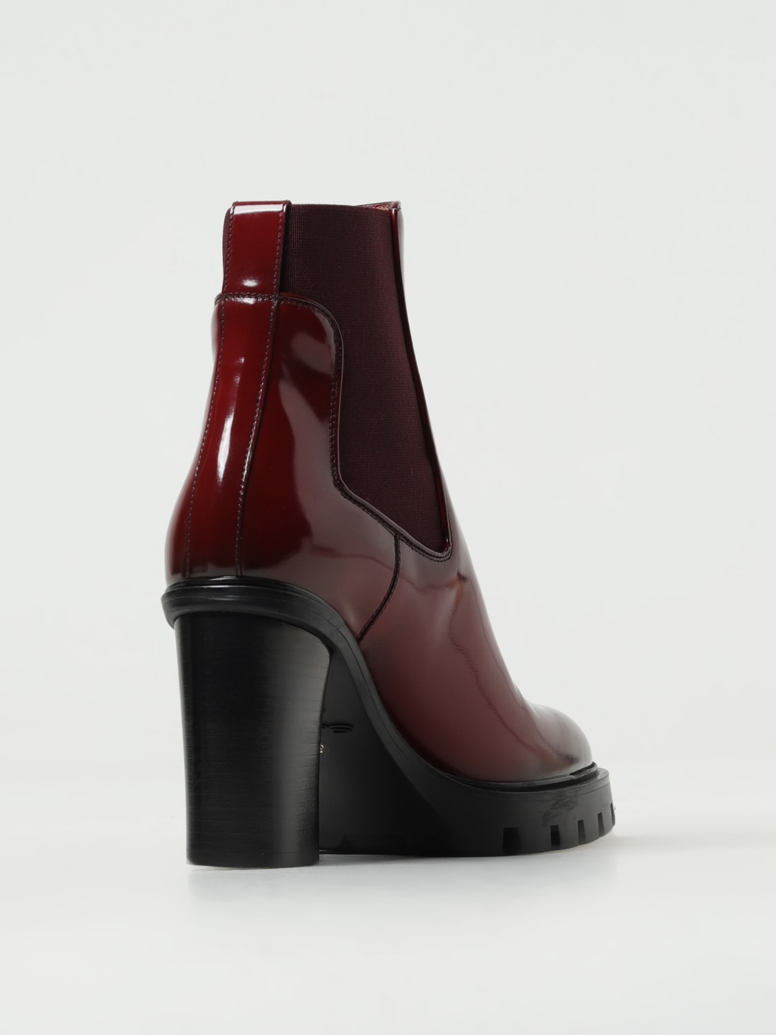 SANTONI HEELED BOOTIES: Santoni patent leather ankle boots, Red - Img 3