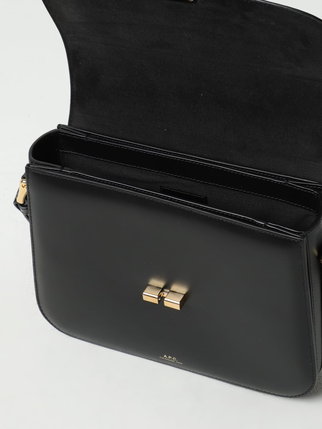 A.P.C.: Grace bag Leather - Black | A.P.C. crossbody bags
