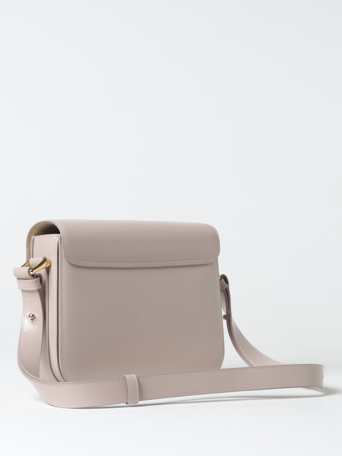 A.P.C. BORSA A TRACOLLA: Borsa Grace A.P.C. in pelle, Grigio - Img 2