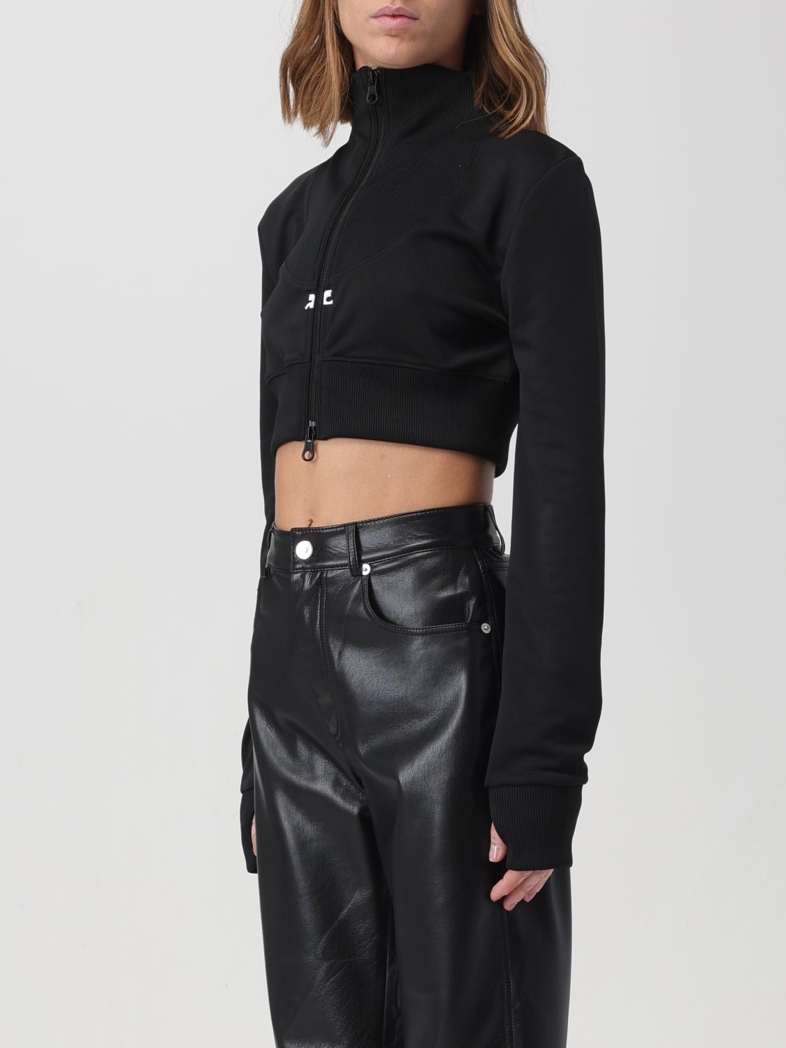COURRÈGES: Blazer woman - Black | Courrèges sweatshirt