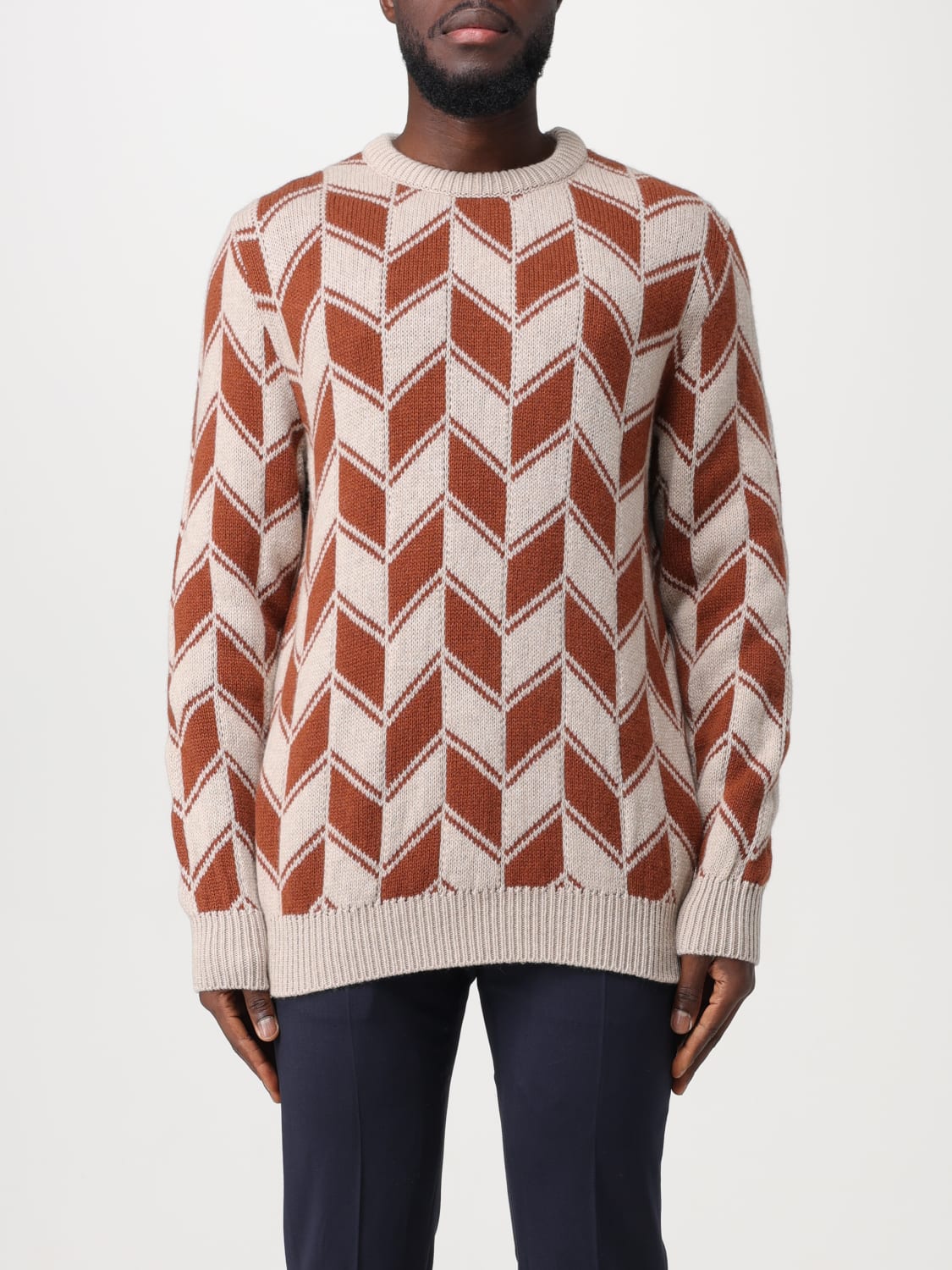 Giglio Pullover Kiton in cashmere jacquard