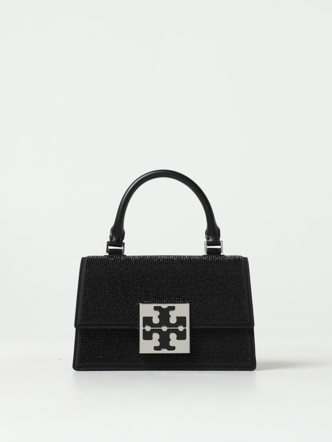 Giglio Borsa Bon Bon Tory Burch in tessuto con strass all over