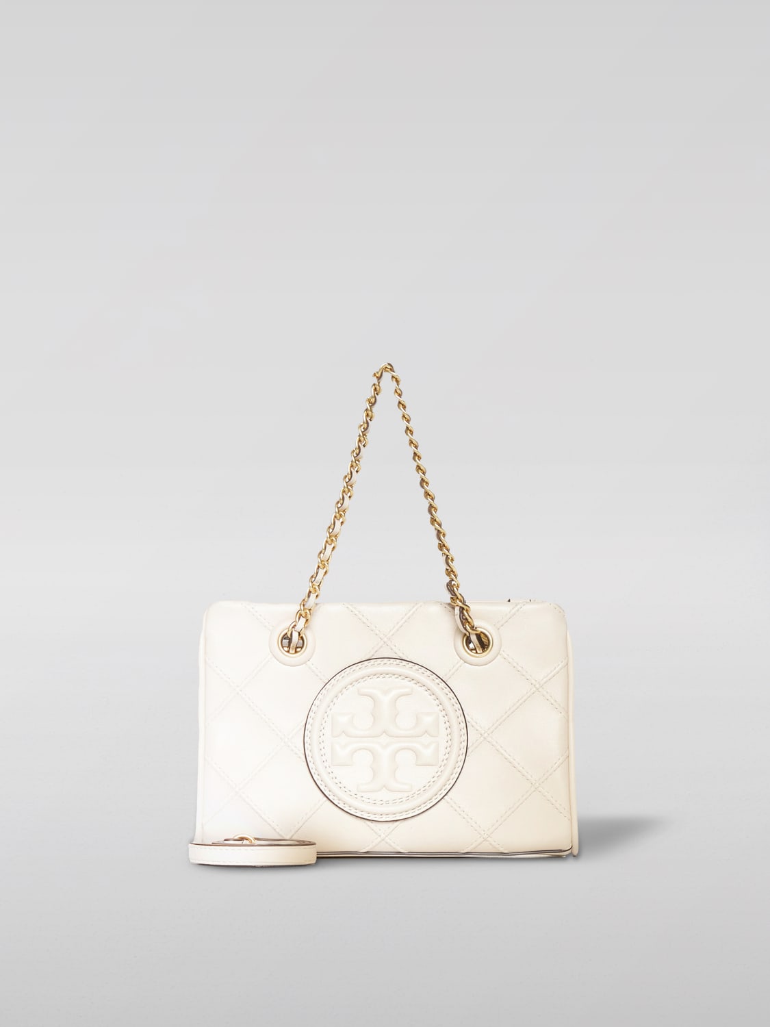 TORY BURCH Fleming quilted Nappa bag Beige Tory Burch mini bag 152334 online at GIGLIO.COM