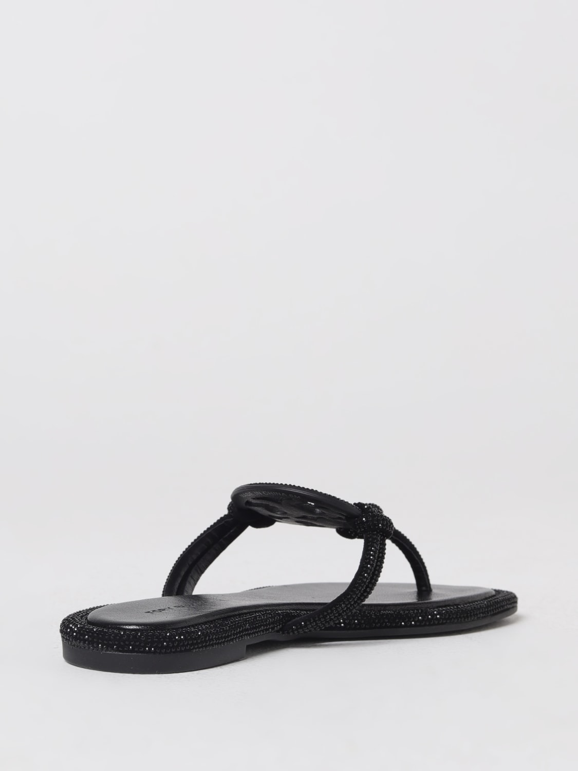 Tory Burch Outlet: Miller flip flops in suede with