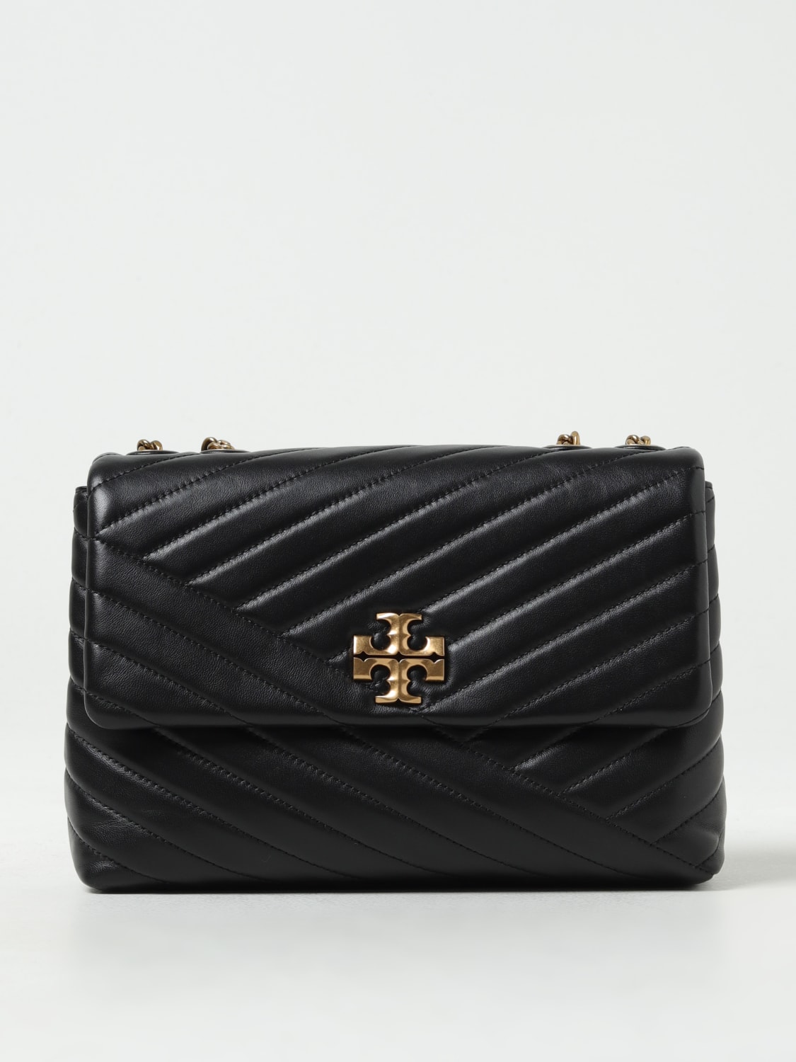 TORY BURCH SHOULDER BAG: Tory Burch Kira bag in quilted leather, Black - Img 1