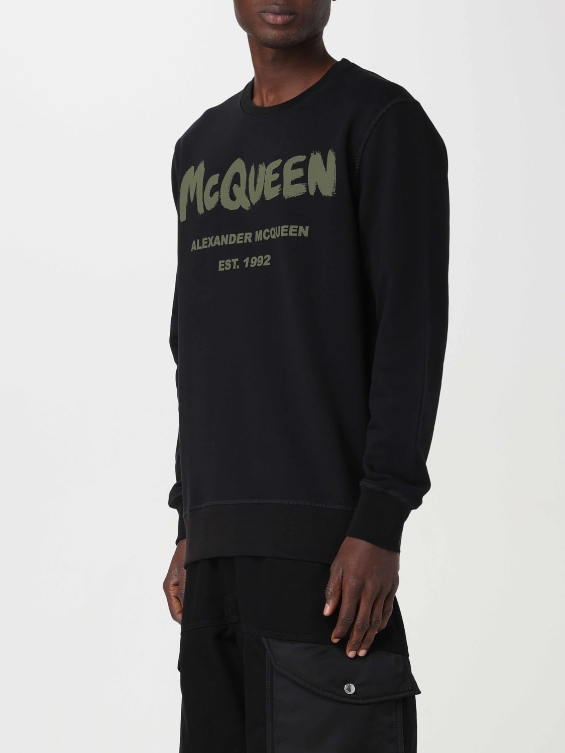 ALEXANDER MCQUEEN Sweatshirt men Black Alexander McQueen sweatshirt 688713QTAAB online at GIGLIO.COM