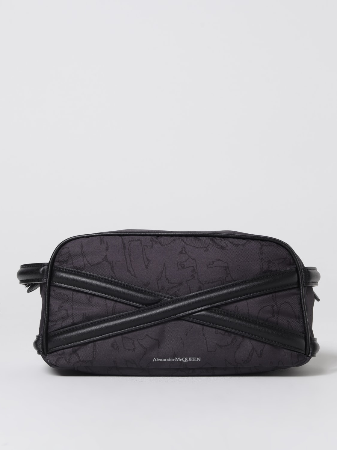 ALEXANDER MCQUEEN TROUSSES DE TOILETTE: Sac homme Alexander McQueen, Noir - Img 1