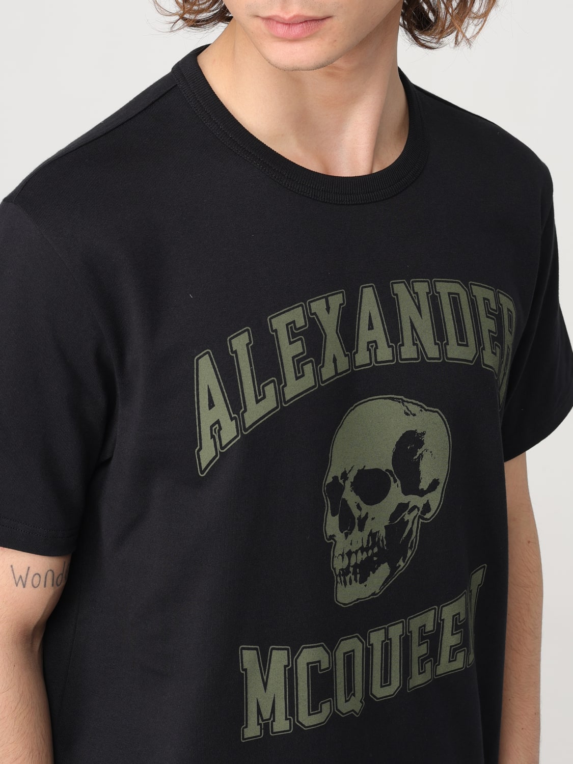 MCQUEEN Tシャツ: Tシャツ メンズ McQueen, ブラック - Img 5