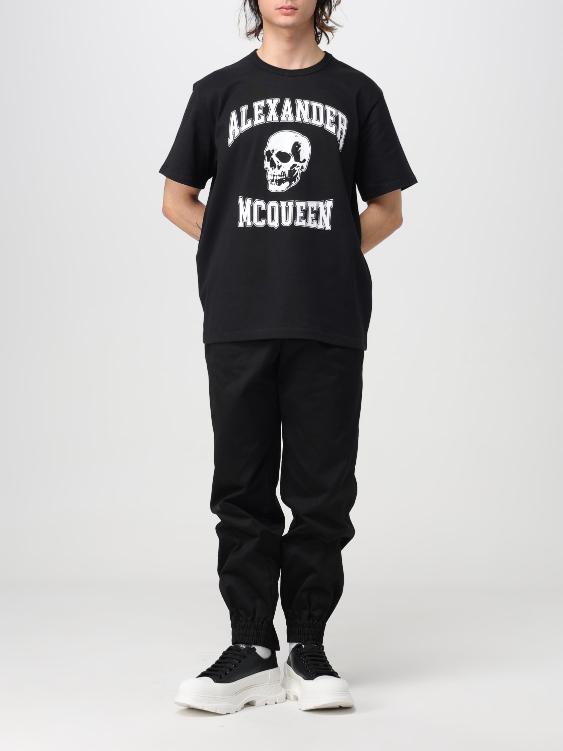 McQueen Outlet: T-shirt men - Black 1 | McQueen t-shirt