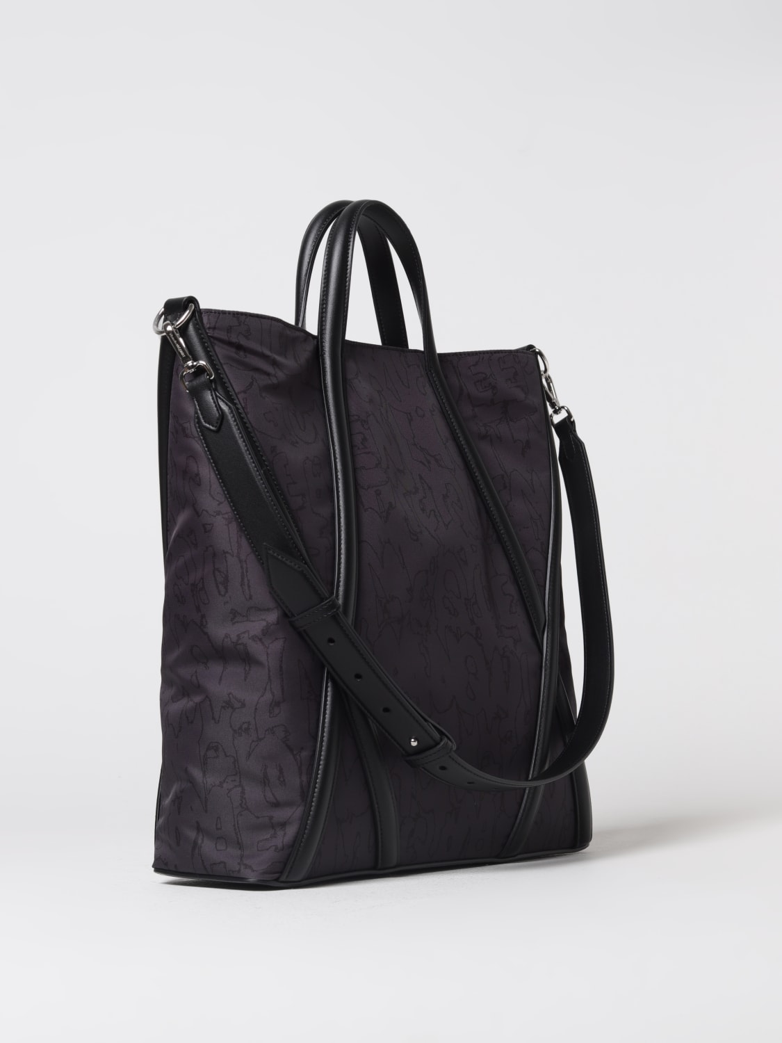 McQueen Outlet: bag in nylon and leather - Black | McQueen