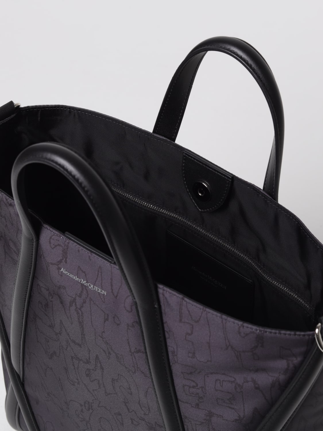 バッグ・カバンその他 ALEXANDER MCQUEEN Men Bags Black 7747671AAQ0 1000 McQueen Outlet: bag in nylon and leather - Black | McQueen