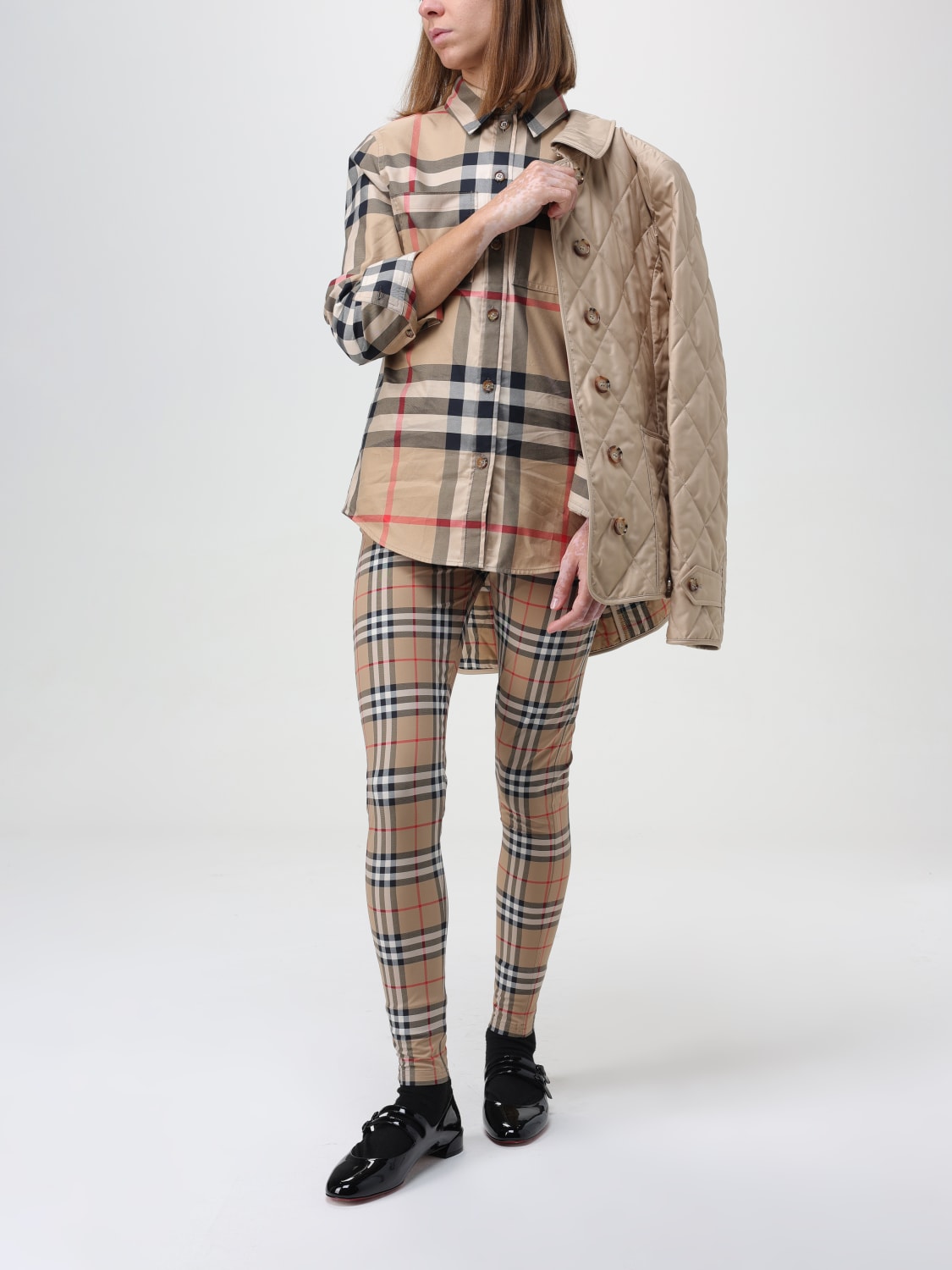 BURBERRY: Pants woman - Beige | Burberry pants 8049478