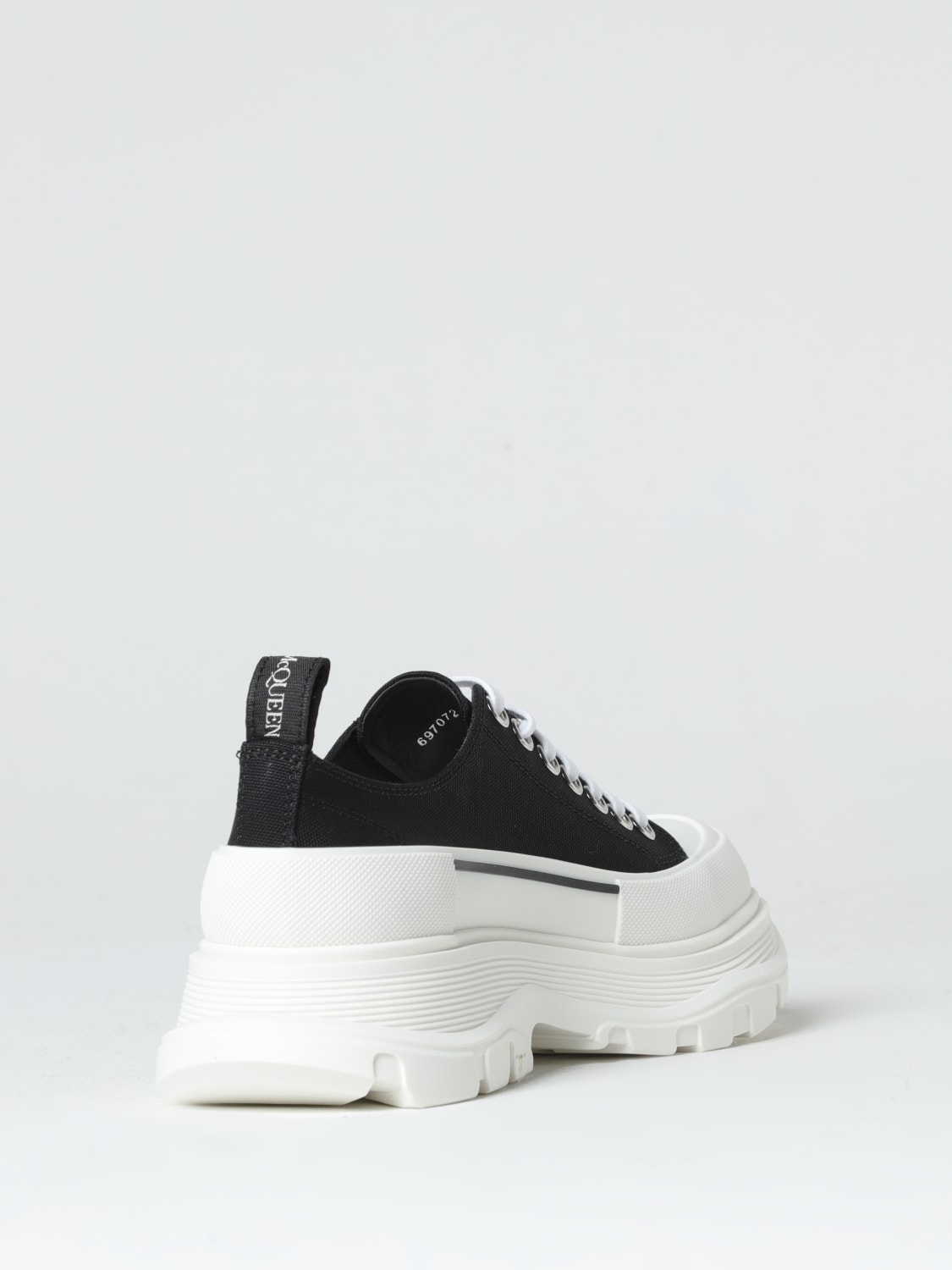 MCQUEEN SNEAKERS: McQueen Tread Slick sneakers in canvas and rubber, Black - Img 3