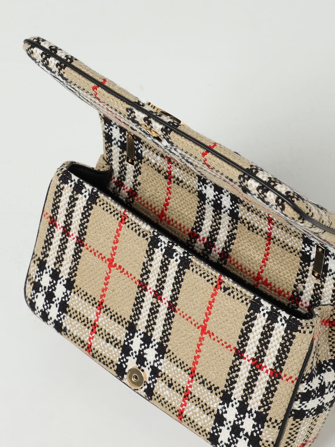 Burberry Lola bag in check wool blend