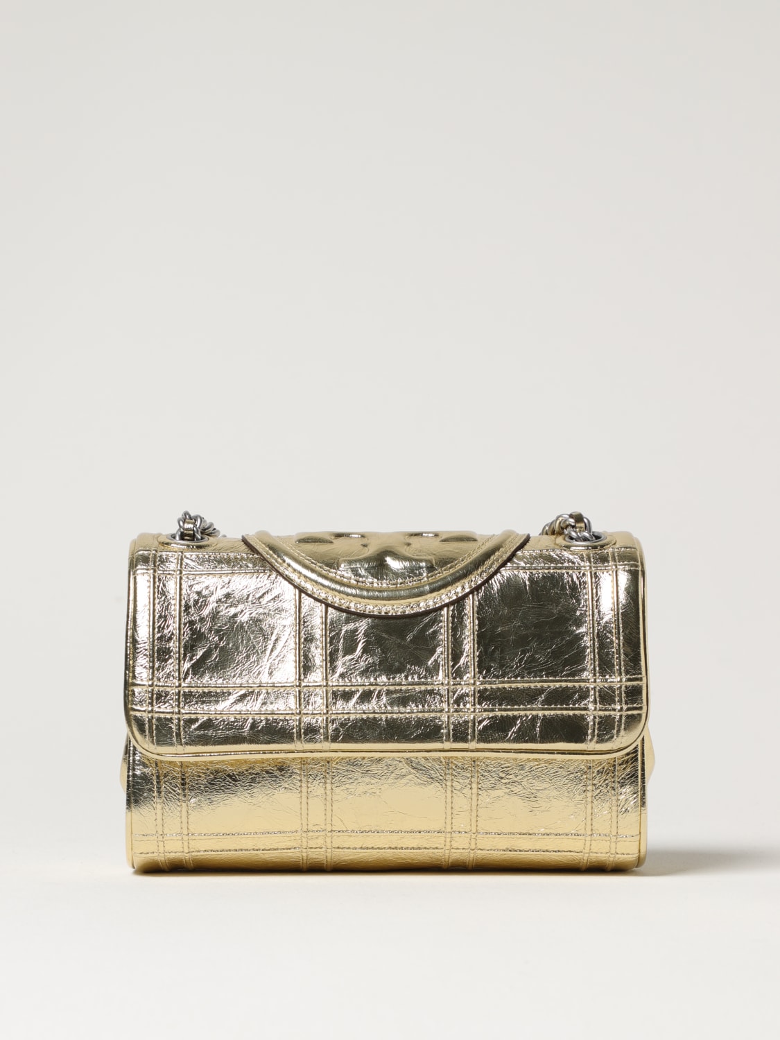 Giglio Borsa Fleming Tory Burch in pelle metallizzata