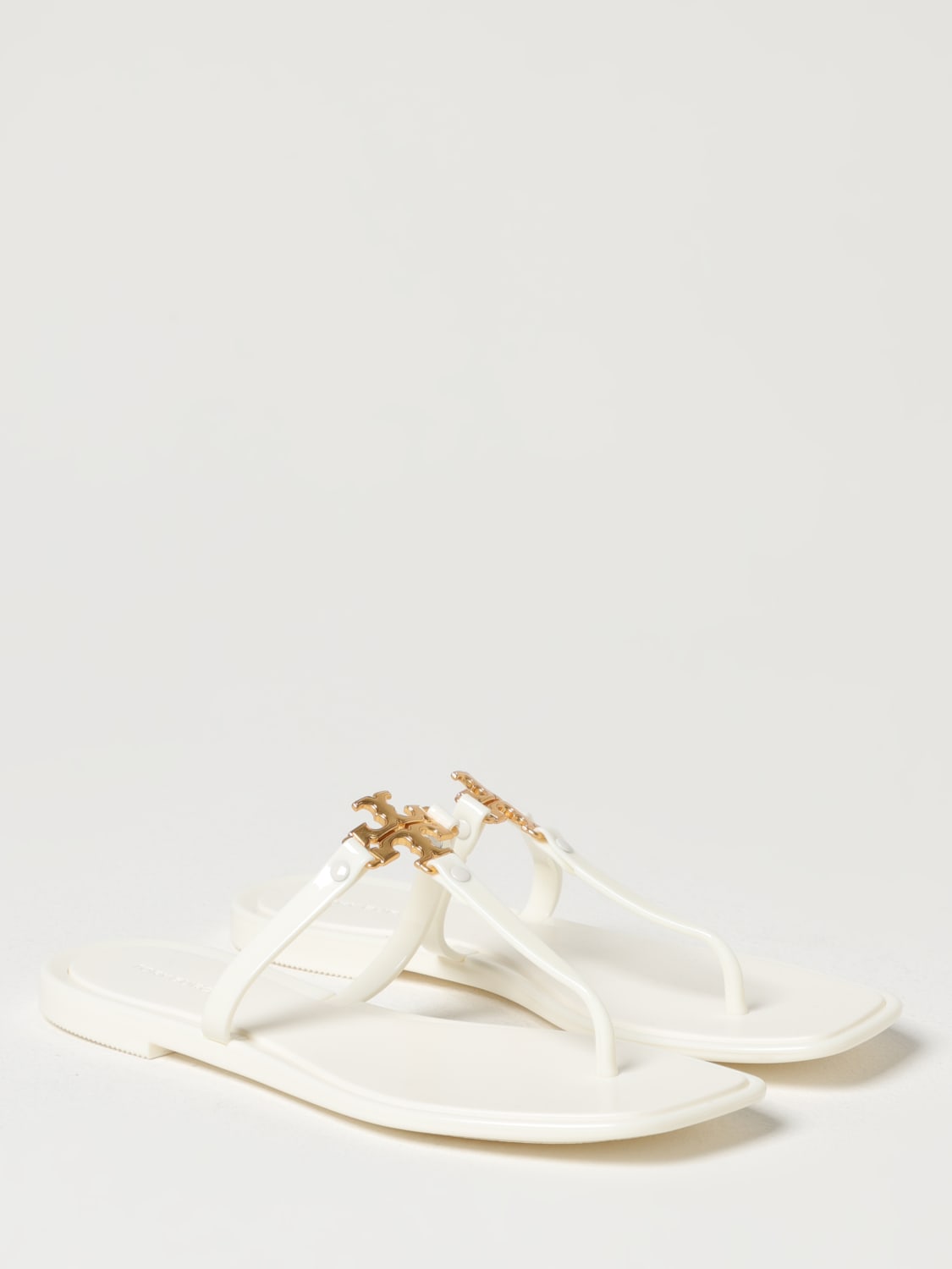 TORY BURCH: rubber sandals - White | Tory Burch flat sandal TORY BURCH: rubber sandals - White | Tory Burch flat sandal