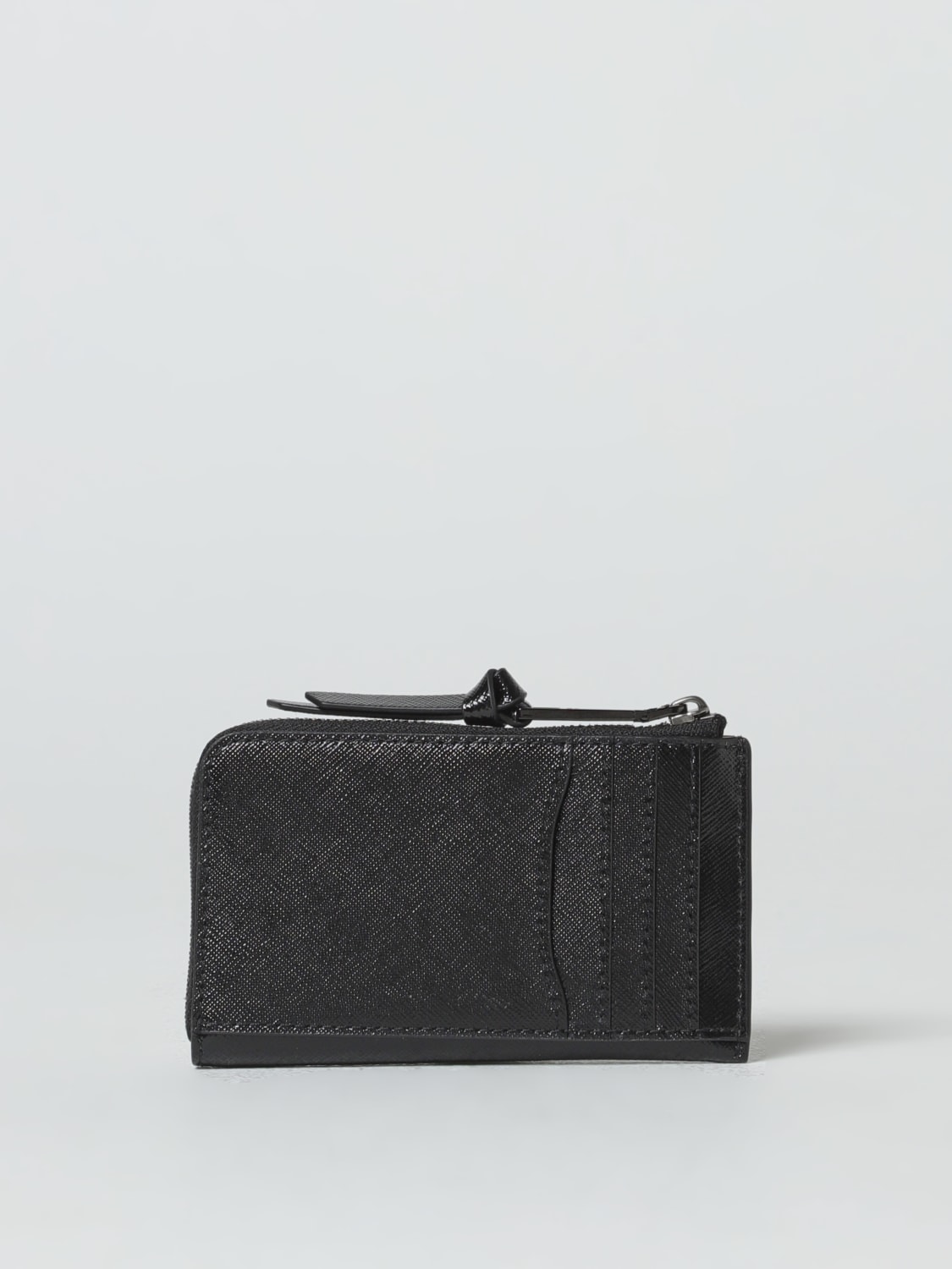 MARC JACOBS WALLET: Marc Jacobs credit card holder in saffiano leather, Black - Img 2