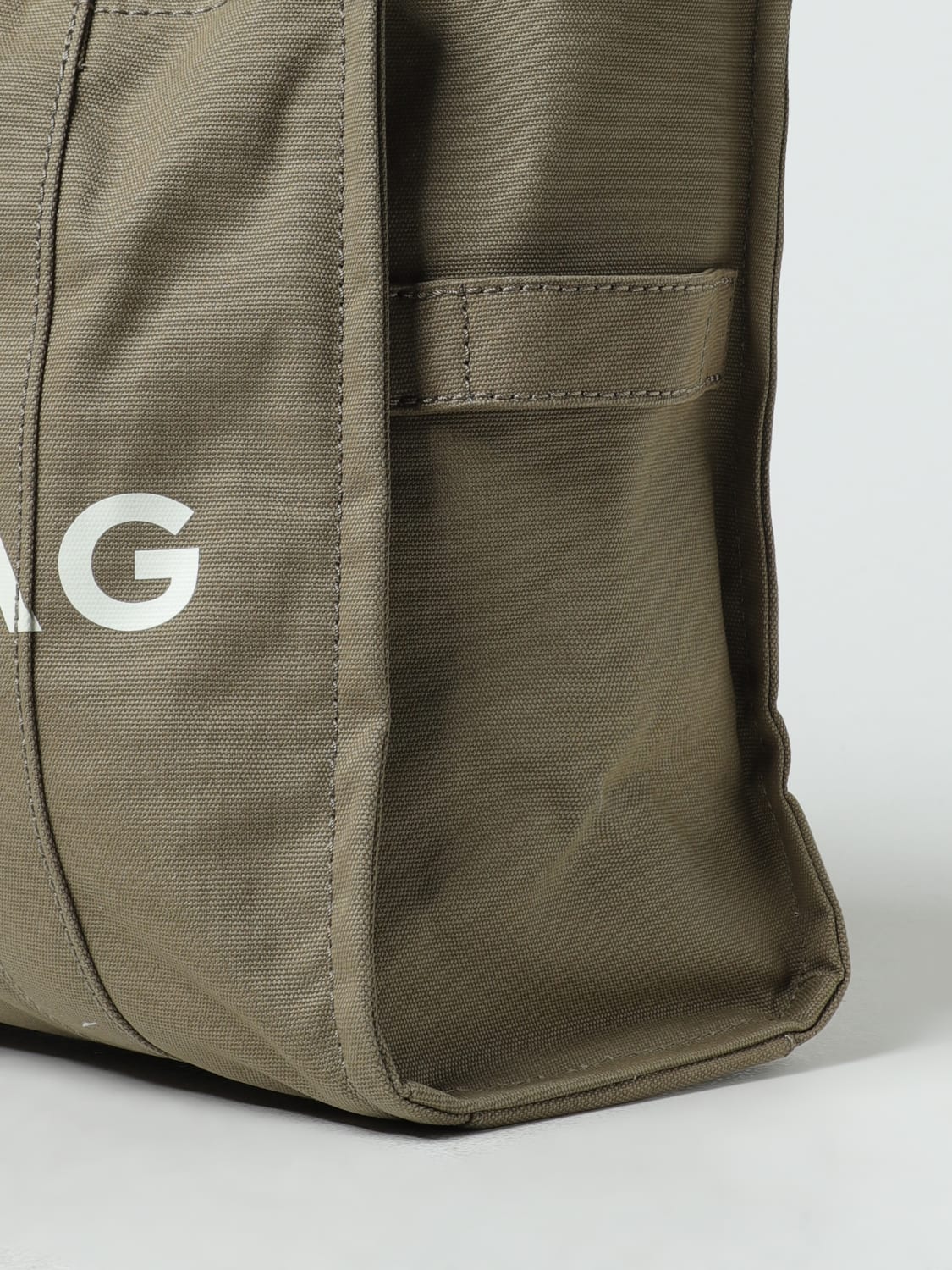 MARC JACOBS TOTE BAG: Marc JacobsThe Large Tote Bag in canvas with jacquard logo, Green - Img 3