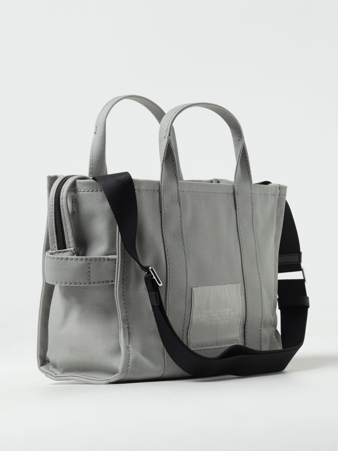 MARC JACOBS HANDBAG: Marc Jacobs The Medium Tote Bag in canvas, Grey - Img 2