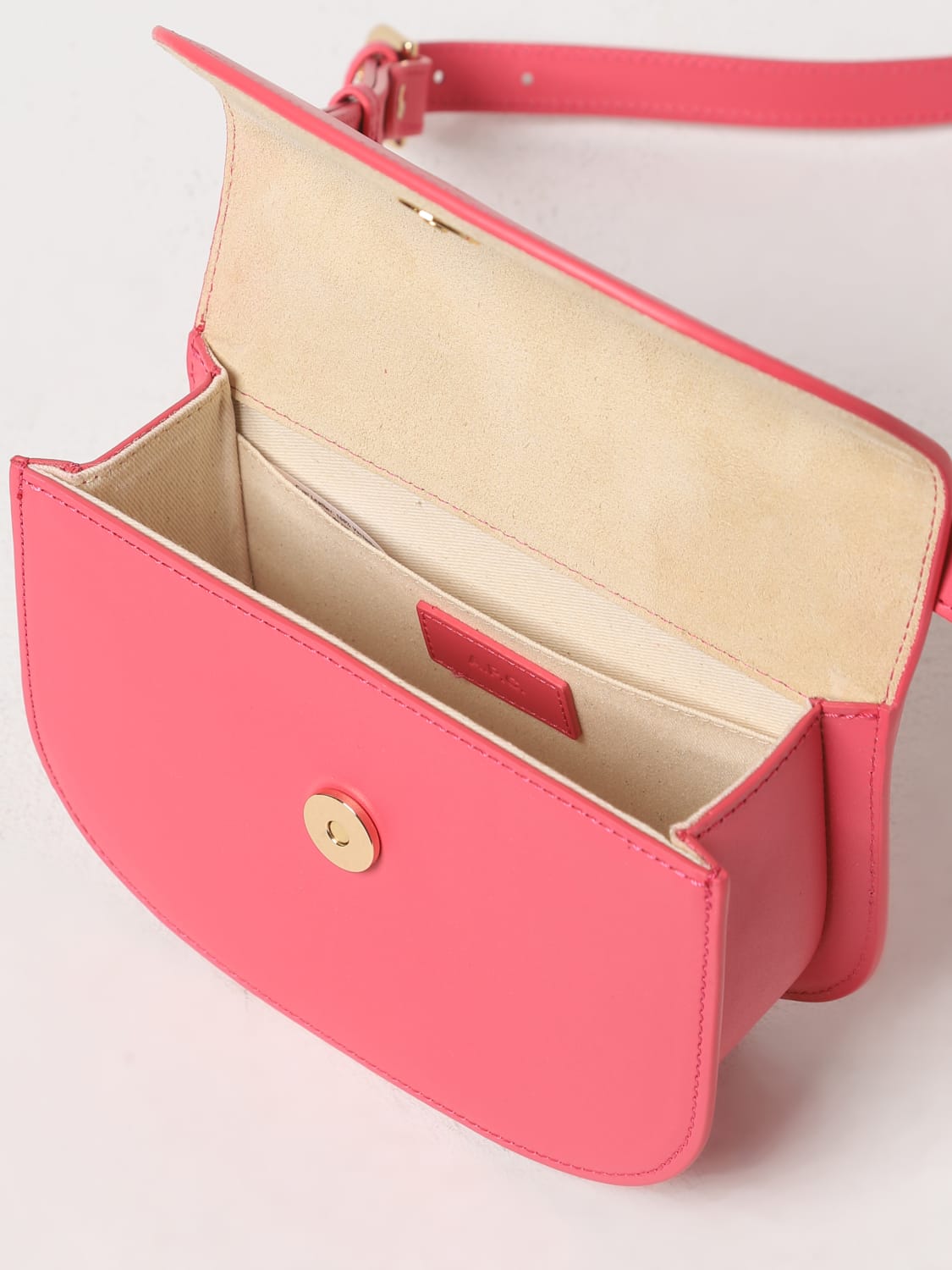 A.P.C. MINI BAG: A.P.C. Genève Leather bag, Fuchsia - Img 3