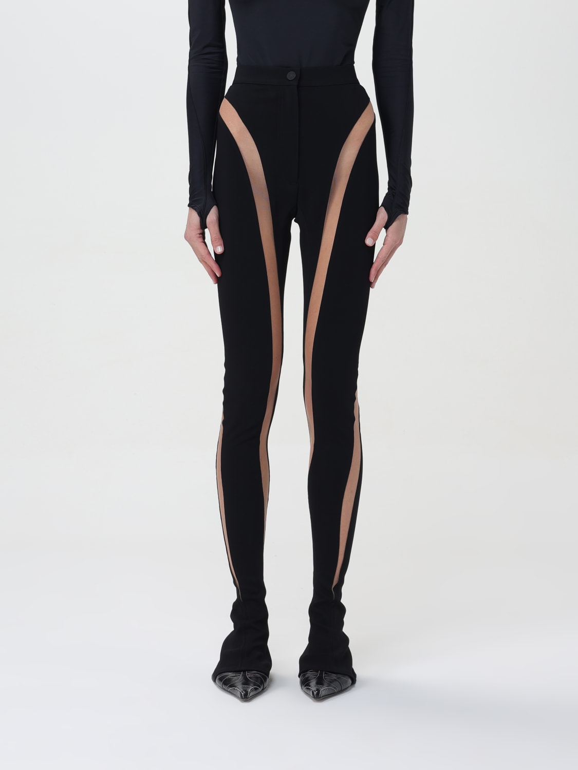 MUGLER PANTS: Pants woman Mugler, Black - Img 1