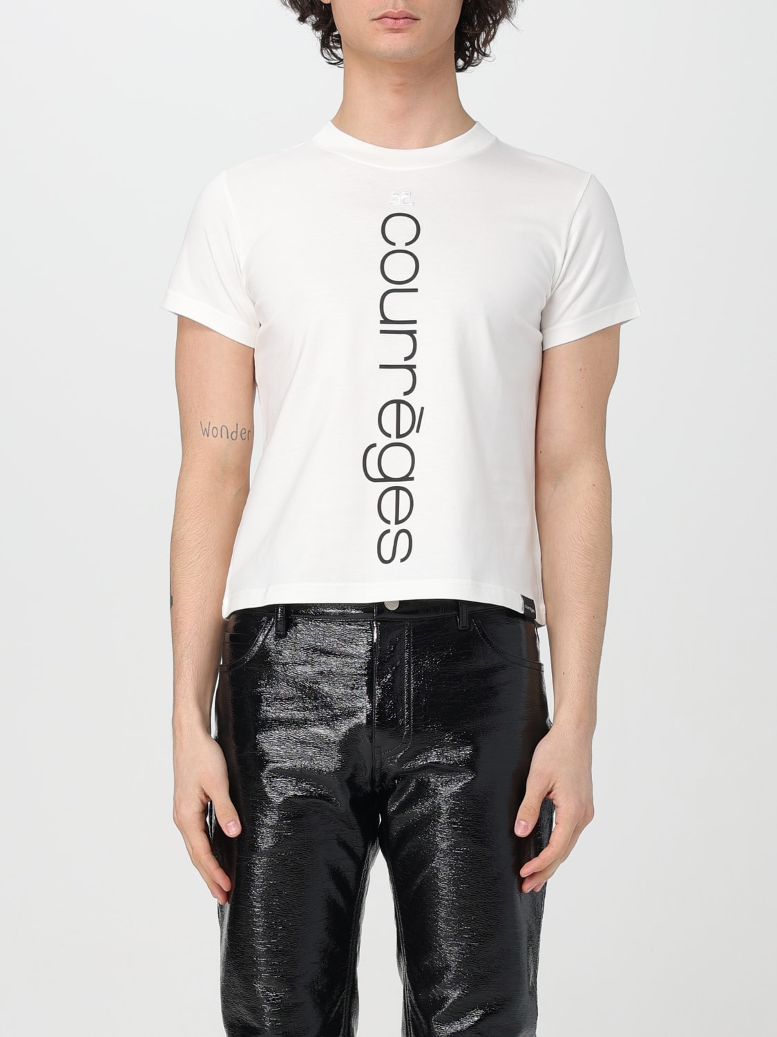 COURRÈGES T-SHIRT: T-shirt men CourrÈges, White - Img 1