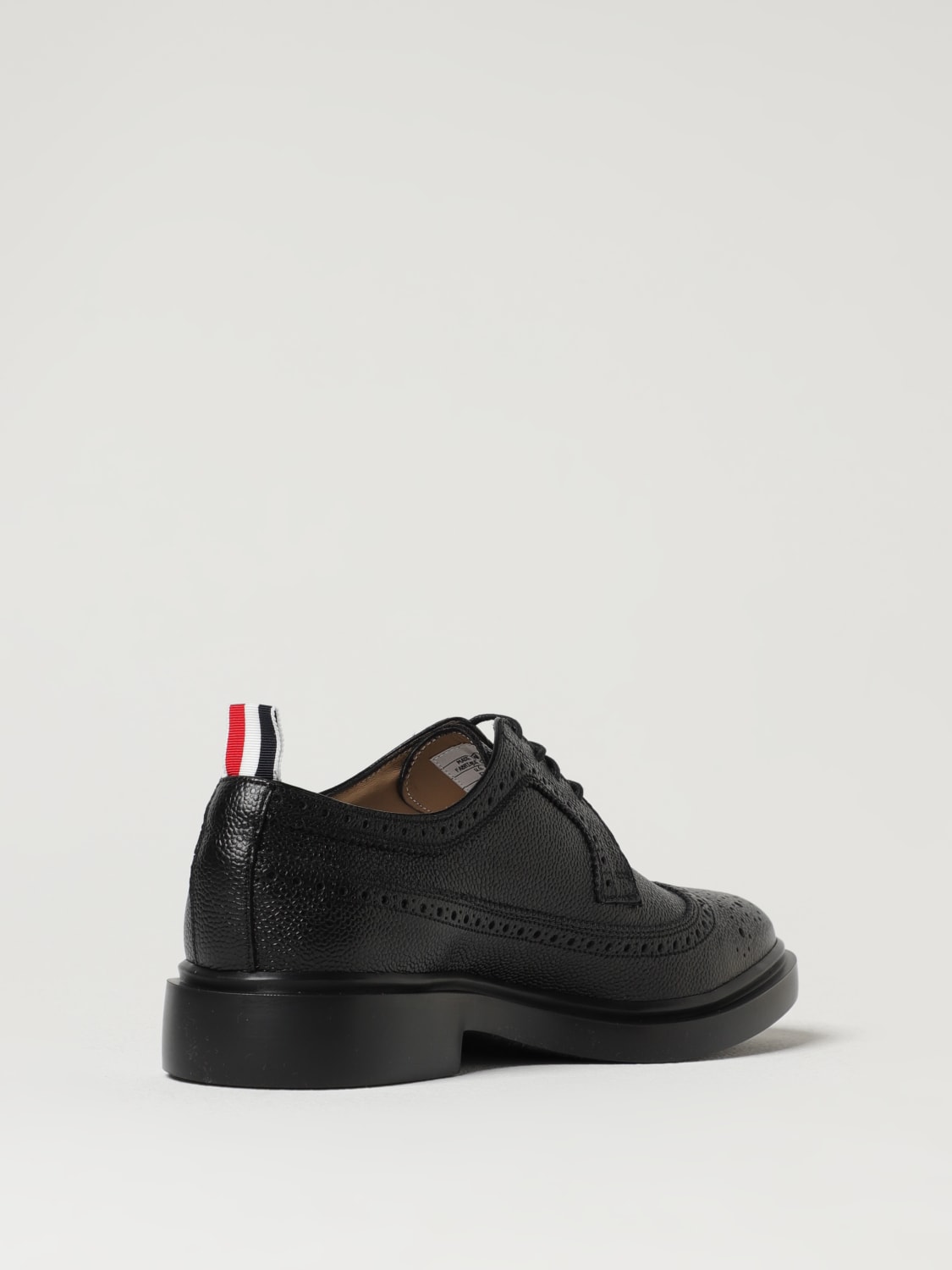 THOM BROWNE BROGUE SHOES: Thom Browne derby shoes in grained leather, Black - Img 3